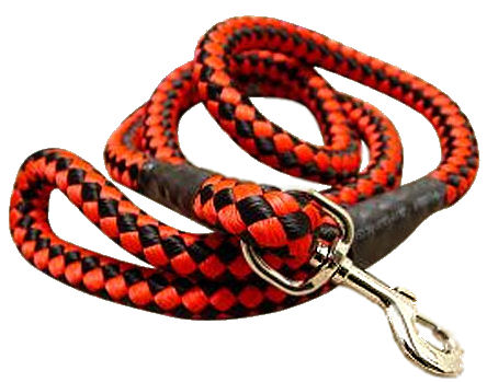 5 foot Round Nylon Leash With Brass Snap for Doberman