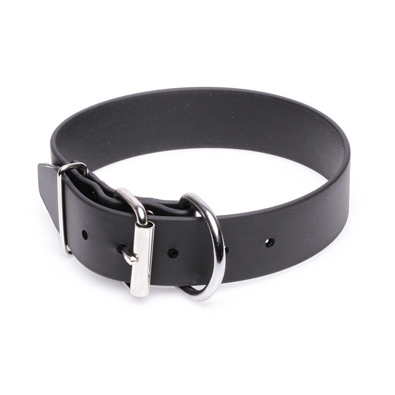 Extra Wide Black Biothane Doberman Collar