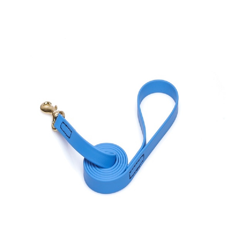 Blue Waterproof Doberman Leash Made of Biothane