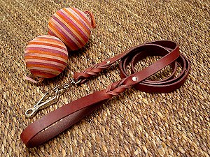 Handcrafted leather dog leash with quick release snap hook for Doberman - Click Image to Close