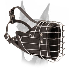 Fully padded wire cage muzzle
