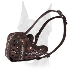 Attaxk Training Leather Muzzle for Dog Training