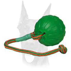 Rubber chew ball for Doberman