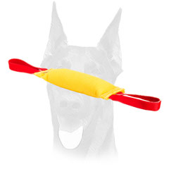 Doberman bite tug with careful stitching for extra durability